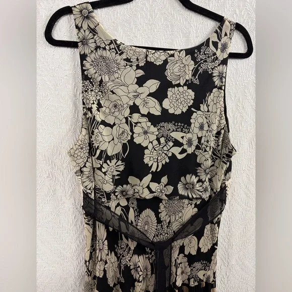 Vintage Jonathan Martin Silk Floral Polka Dot Whimsigoth Maxi Dress 16 - Picture 10 of 10